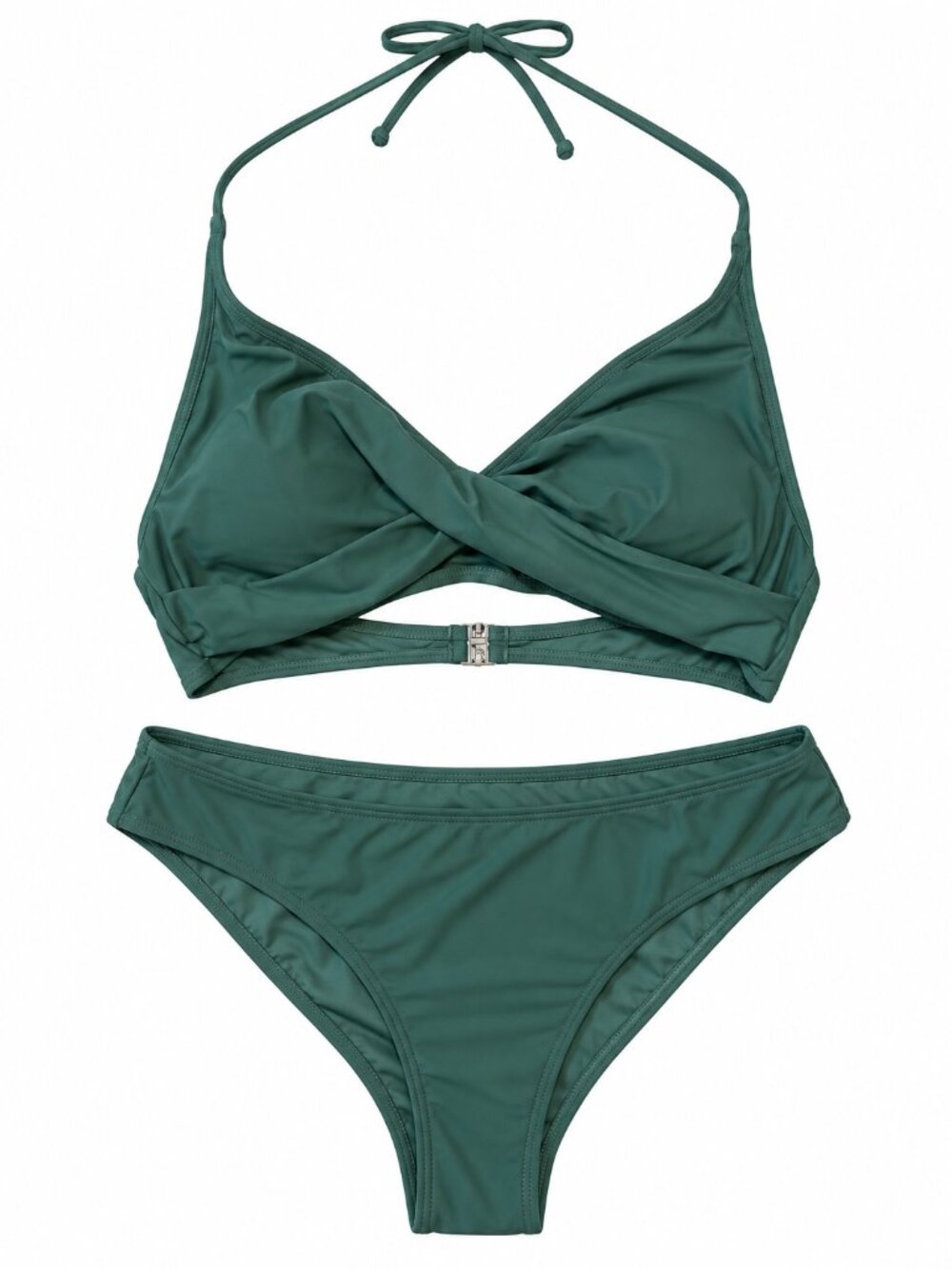 Women’s Olive Green Halter Bikini Two Piece Swimsuit